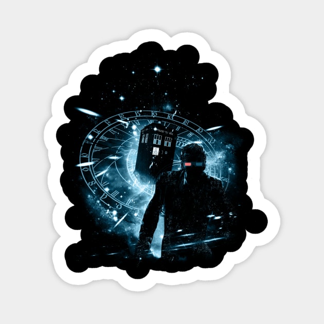 gallifrey's run Sticker by kharmazero